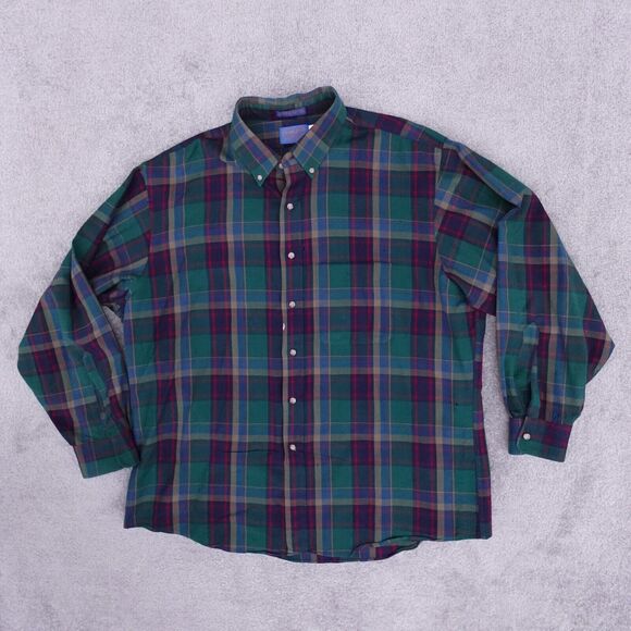 Vintage Pendleton Shirt Men's Medium Plaid Flannel 100% Virgin Wool Made In USA - Picture 1 of 15
